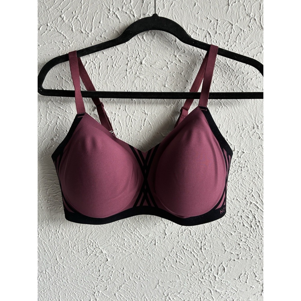 Honeylove Silhouette Bra S+ Purple Black Wireless Padded Adjustable Straps